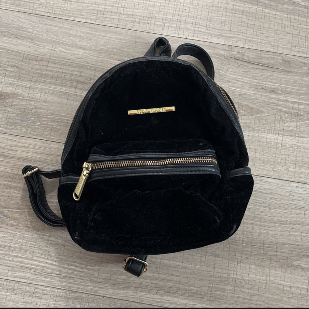 Black Velvet mini backpack